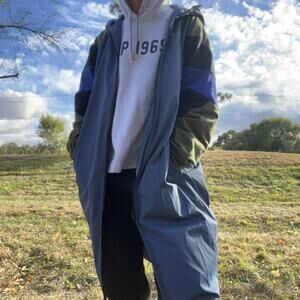 Blue Long Coat - Winter Unisex Fleece